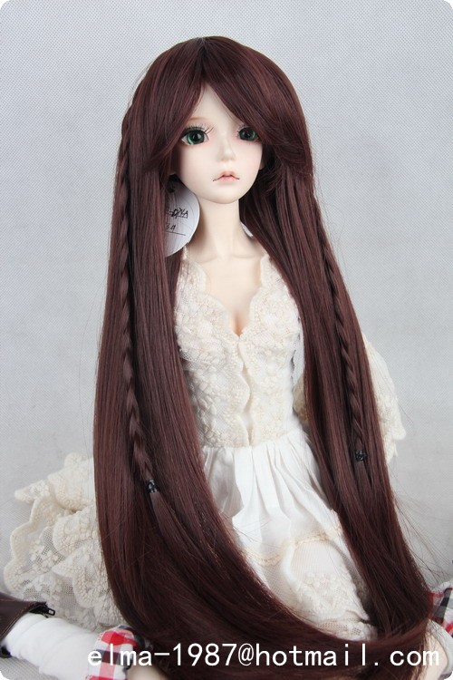 dark brown long braids wig for bjd-02.jpg